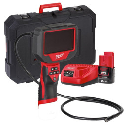 Камера цифрова акумуляторна MILWAUKEE, M12 360IC12-201C, 1м (зарядний пристрій С12 С, 1 акумулятор 2Ач, кейс)
