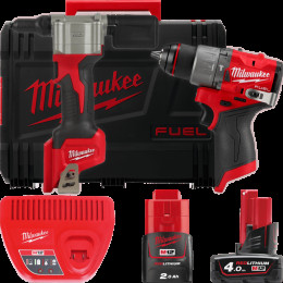 Набір акумуляторних інструментів M12 FPP2D2-422X FUEL POWER PACK IN2 (дриль-шуруповерт акумуляторний безщітковий, заклепочник ак