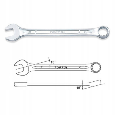 Набір ключів дюймових комбінованих TOPTUL 16 шт. (1/4"-1-1/4") GBAA1604