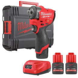 Гайковерт аккумуляторный бесщеточный 3/8'' MILWAUKEE, M12 FSCIWF38-252X, 305Нм, с кольцом