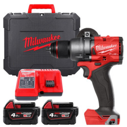 Дриль-шуруповерт з ударом акумуляторний безщітковий MILWAUKEE, M18 FPD3-402С, 158Нм (зарядний пристрій М12-18 С, 2 акумулятори М