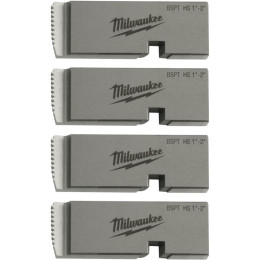Плашки для нарезання резьбы MILWAUKEE, PTR2D 1'' - 2'' BSPT HS (4шт) для MXF PTR2