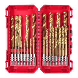 Набір свердел по металу RedHEX SHOCKWAVE HSS-TiN PACKOUT MILWAUKEE, (діаметри 2/2,5/3/3,2/3,5/4/ 4,5/4,8/5/5,5/6/ 6,5/7/7,5/8/8,
