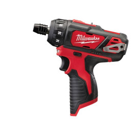 Шуруповерт акумуляторний 1/4'' HEX MILWAUKEE, M12 BD-0 (каркас, кліпса для ременя, картонне пакування)