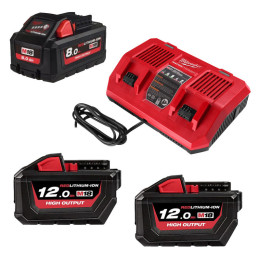 Энергокомплект Li-Ion MILWAUKEE, M18 HNRGO1-823 (ЗУ M18 DFC, 1х8Ач НВ8, 2х12Ач НВ12)