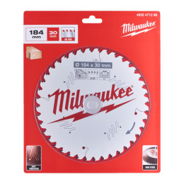 Диск пиляльний по дереву PFTE THIN KERF MILWAUKEE, діаметр 184х30х2,1мм, 48 зуб.