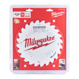 Диск пиляльний по дереву PFTE MILWAUKEE, діаметр 235х30х2,4мм, 24 зуб.