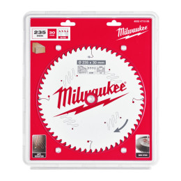 Диск пиляльний по дереву PFTE MILWAUKEE, діаметр 235х30х2,4мм, 60 зуб.
