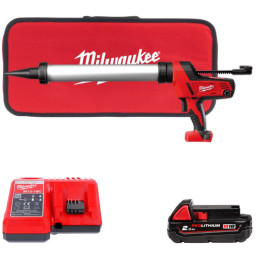 Пістолет для герметиків акумуляторний MILWAUKEE, C18 PCG/600A-201В, 600мл (заряд.пристрій М12-18 С, 1 акумулятор М18 В2 2Аг, алю