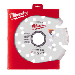 Диск алмазний Speedcross MILWAUKEE AUDD 115, діаметр 115мм (бетон, цегла, асфальт)