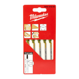 Полотна для лобзиків T101AO MILWAUKEE, 50х1,35мм, (5шт), (фігурний різ, деревина)