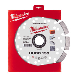 Диск алмазний Speedcross MILWAUKEE HUDD 150, діаметр 150мм (залізобетон, граніт)