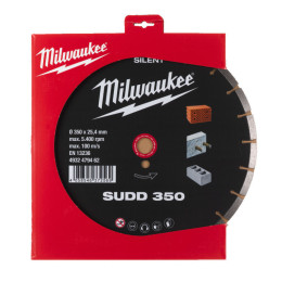 Диск алмазний MILWAUKEE SUDD 350, діаметр 350мм (залізобетон, цегла)