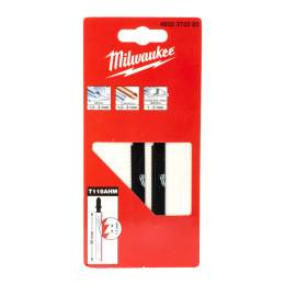 Полотна для лобзиків T118AHM MILWAUKEE, 50х 1,1мм, (2шт), (нержавіюча сталь)