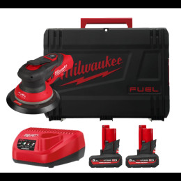 Шліфмашина ексцентрикова акумуляторна безщіткова MILWAUKEE, M12 FROS2.5-502X, діаметр 150мм (зарядний пристрій С12 С, 2 акумулят