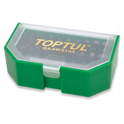 Набір біт для шуруповерта 31ед. TOPTUL 1/4" SL;PH;PZ;TORX;HEX + магнітний тримач GAAW3101