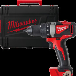 Дриль-шуруповерт акумуляторний безщітковий MILWAUKEE, M18 BLDD2-0X, 82Нм (каркас, кліпса на ремень, HDкейс)