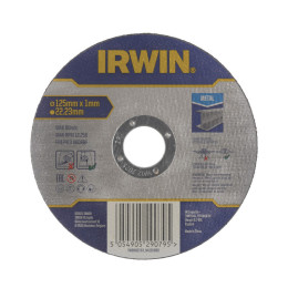 Диск обрізний Irwin Pro діаметр 125 мм. Товщина 1мм. Для металу.