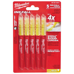 Набір маркерів для текста INKZALL MILWAUKEE, жовтих, (5шт)