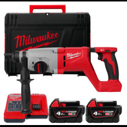 Перфоратор акумуляторний безщітковий SDS-PLUS MILWAUKEE, M18 BLHACD26-402X, 2,6Дж (зарядний пристрій М12-18 С, 2 акумулятори М18
