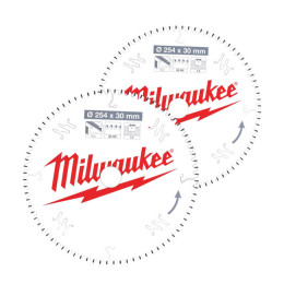 Набір дисків пиляльних MILWAUKEE Ø 254x30x60зуб. + Ø254x30x80зуб.