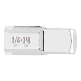 Перехідник хромований для головок MILWAUKEE, з квадрата 1/4'' на 3/8'' квадрат