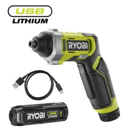 Отвертка аккумуляторная RYOBI USB Lithium RSD4-120T 4В (1х2Ач) 5Нм, 200об/хв