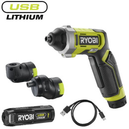 Отвертка аккумуляторная RYOBI USB Lithium RSD4-120TA2 4В (1х2Ач) 5Нм,  200об/хв