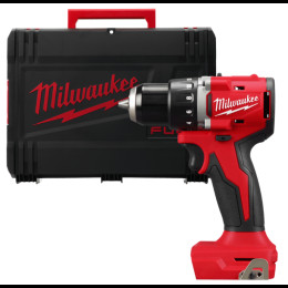 Дриль-шуруповерт акумуляторний безщітковий MILWAUKEE, M18 BLDDRC-0X, 60,5Нм (каркас, кліпса для ременя, HDкейс)