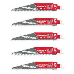 Полотно для шабельних пил WRECKER CARBIDE MILWAUKEE, 150х4,2мм, (5шт), (мультіматеріал)