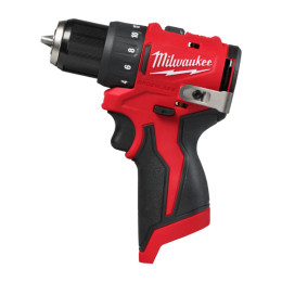 Дриль-шуруповерт акумуляторний безщітковий MILWAUKEE, M12 BLDDRC-0, 40Нм (каркас, кліпса для ременя, картонне пакування)
