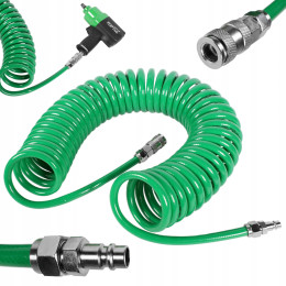 Шланг спіральний швидкознімний поліуретановий 8x12мм 10м TOPTUL KHLC0810E