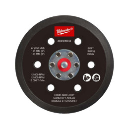 Підошва шліфувальна MILWAUKEE FROSBPSH150, діаметр 150мм, 6 отв. для M12 FROS (м'яка з ліпучкою )