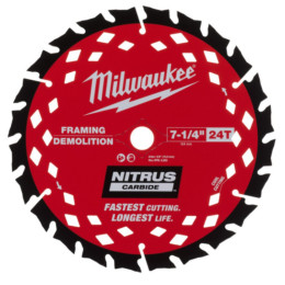 Диск пиляьний по деревині з цвяхами Nitrus MILWAUKEE, діаметр 190х30х1,6мм, 24 зуб.