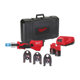 Обтискач гідравлічний акумуляторний для труб MILWAUKEE, M12 ONEHPT-202C TH-SET (зарядний пристрій С12 С, 2 акумулятори М12 В2 2А