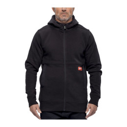 Толстовка на блискавці GRIDIRON MILWAUKEE, WHZ BL XXL, з капюшоном, чорна (розмір XXL)