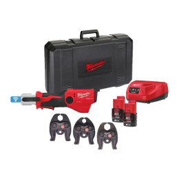 Обтискач гідравлічний акумуляторний для труб MILWAUKEE, M12 ONEHPT-202C M-SET2 (зарядний пристрій С12 С, 2 акумулятори М12 В2 2А