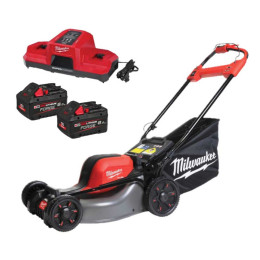 Газонокосарка акумуляторна безщіткова самохідна MILWAUKEE, M18 F2LM46-802 (2х18В), 46см (зарядний пристрій M18 DBSC, 2 акумулято