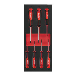 Ложемент с отвертками с трехгранными рукоятками TORX (7шт) MILWAUKEE (45х175,8х417мм) для тележек