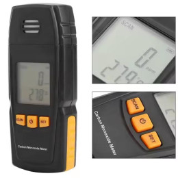 Детектор чадного газу CO + термометр (0-1000 ppm, 0-50 °C) BENETECH GM8805